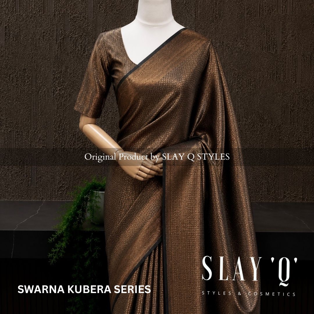 SWARNA KUBERA PATTU SAREE | COPPER BLACK