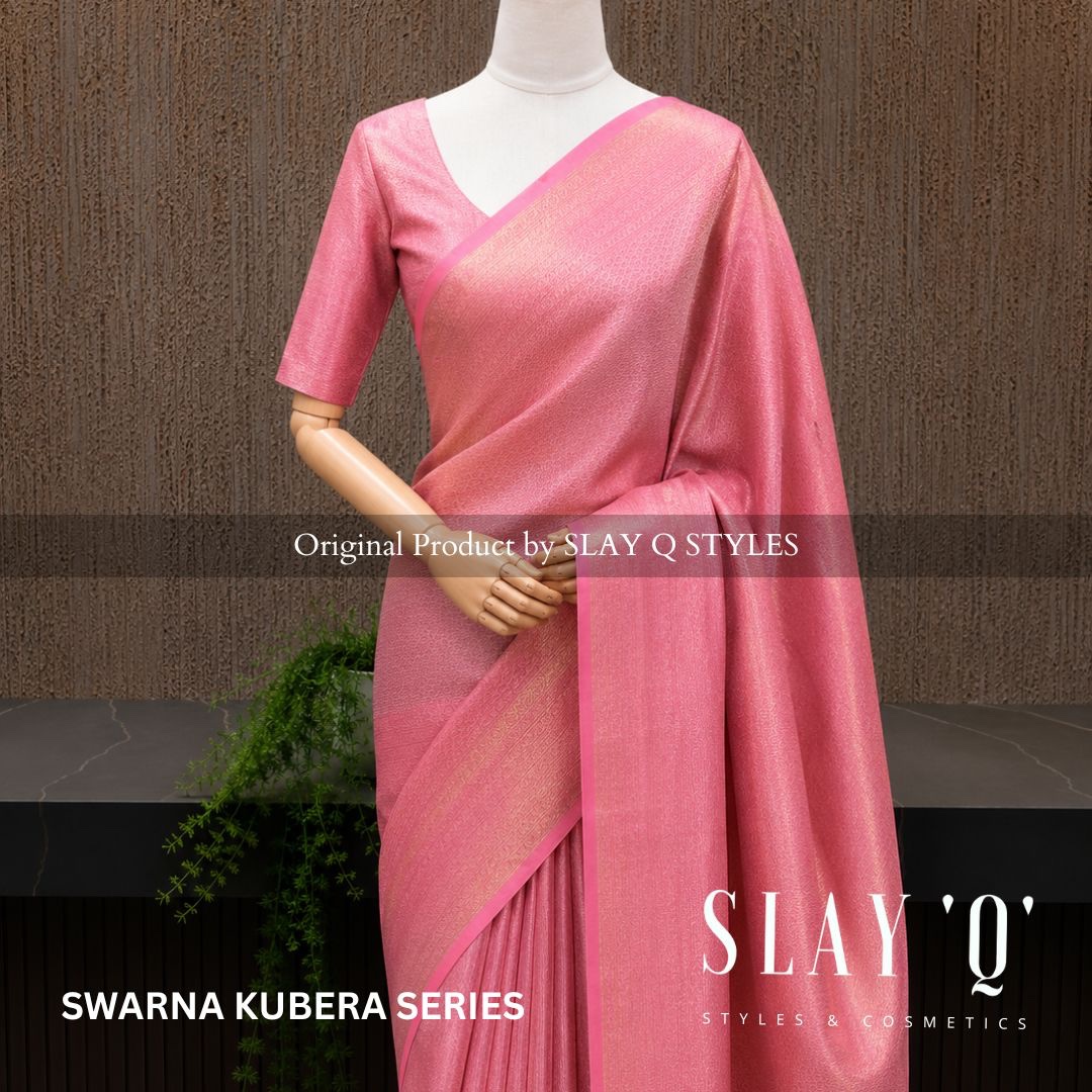SWARNA KUBERA PATTU SAREE | BLUSH ROSE