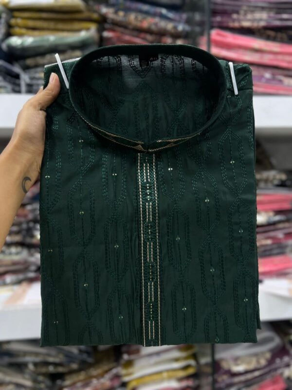 SLAY Q MEN DESIGNER JIPPA - GREEN - Image 2