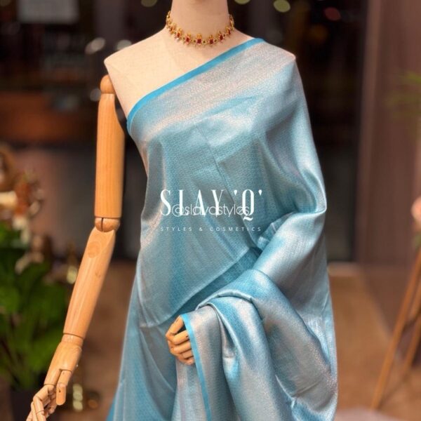 PREMIUM QUALITY SWARNA KUBERA PATTU SAREE | SKY NILA
