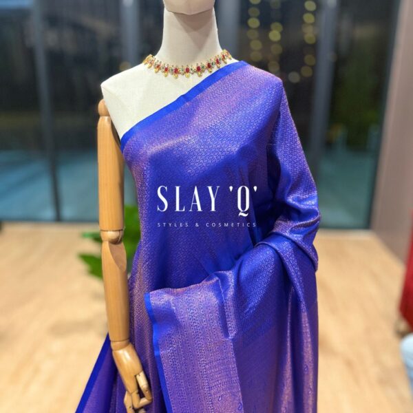 PREMIUM QUALITY SWARNA KUBERA PATTU SAREE | DIVINE ROYAL BLUE