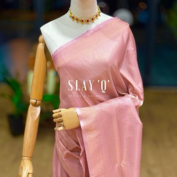 PREMIUM QUALITY SWARNA KUBERA PATTU SAREE | RANI ROSE GOLD