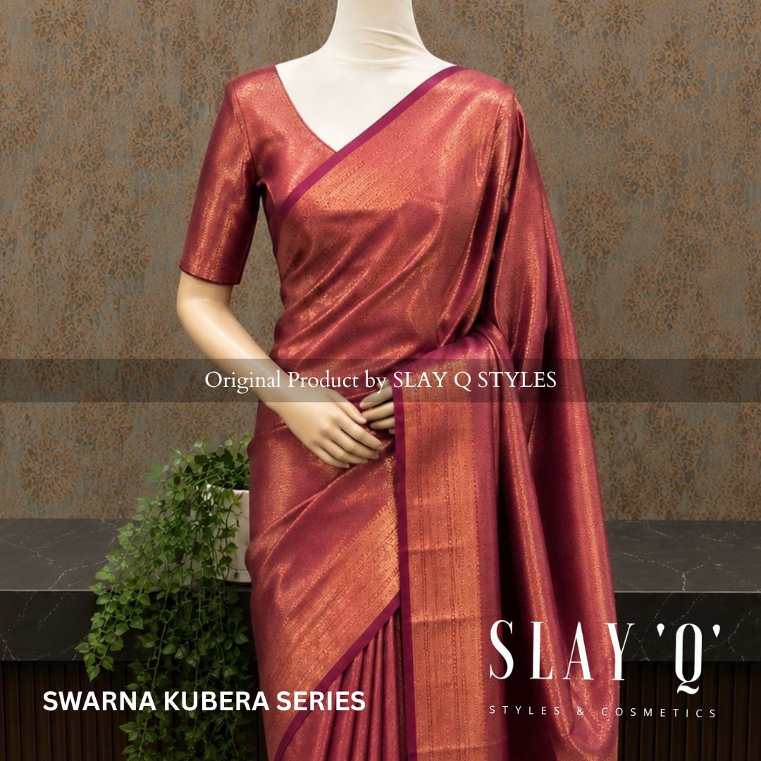 SWARNA KUBERA PATTU SAREE | MAHOGANY MAROON