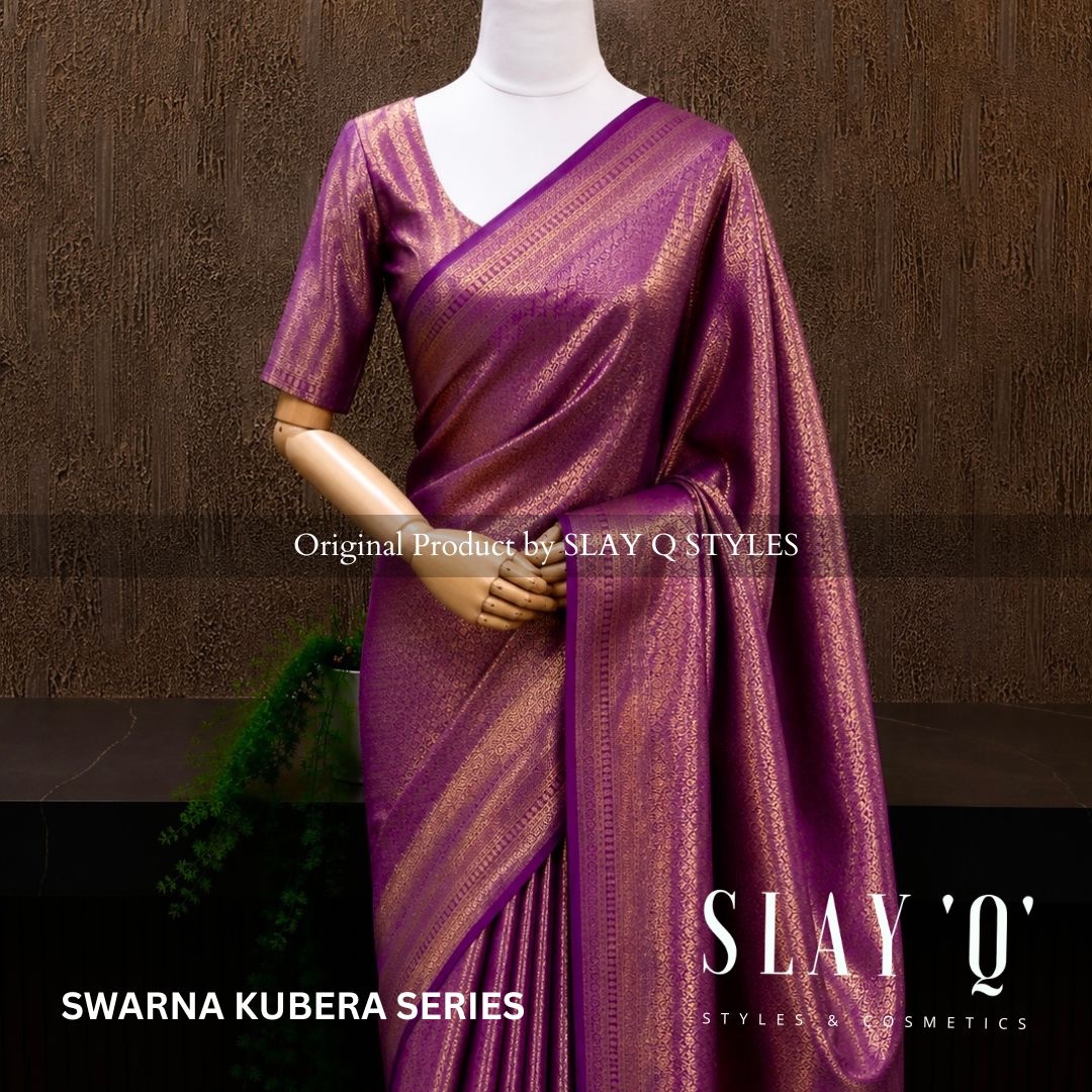 SWARNA KUBERA PATTU SAREE | VELVET PLUM